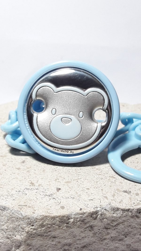 Chupetero oso azul