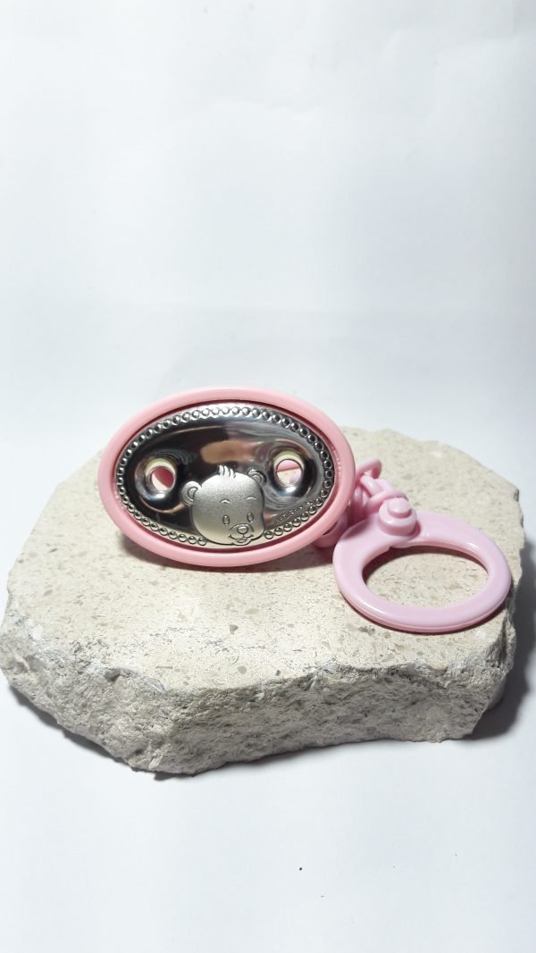 Chupetero oso rosa