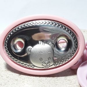 Chupetero oso rosa