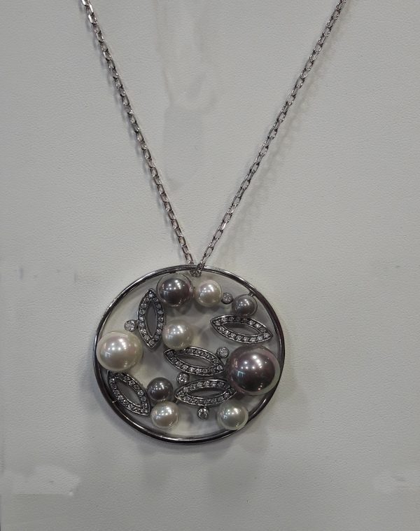 Colgante perlas